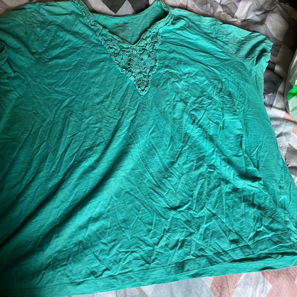 Faded Glory Green Relaxed Short Sleeve T-shirt